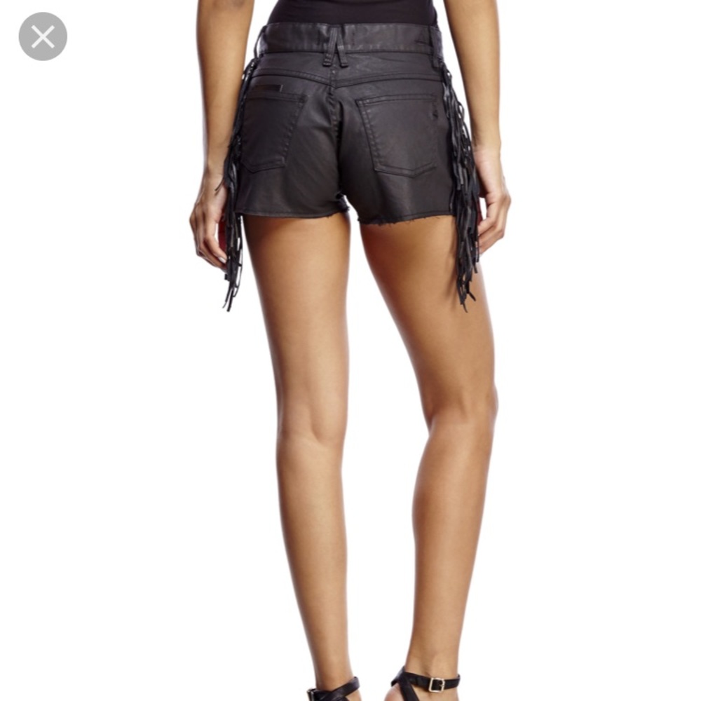 Eleven Paris/ Nordstrom black vegan suede shorts